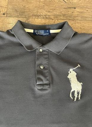 Футболка поло ralph lauren серая2 фото