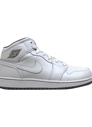 Кроссовки nike air jordan 1 retro mid 'white wolf grey' 554725-112