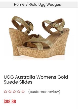 Sale!!! замшеві літні босоніжки на пробковій танкетці ugg оригінал