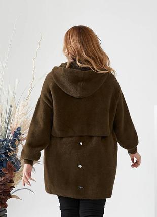 Стильная, теплая удобная куртка, кардиган альпака6 фото