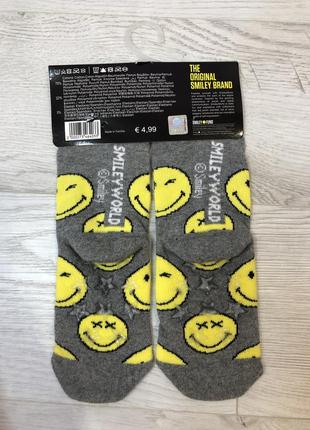 Шкарпетки носки антиковзні з тормозами смайлик2 фото