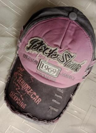 Кепка бейсболка розовая серая шапка панама панамка бини с вышивкой графити1 фото