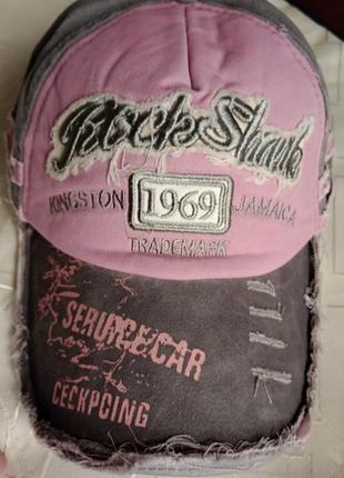 Кепка бейсболка розовая серая шапка панама панамка бини с вышивкой графити3 фото