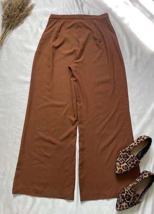Новые трендовые брюки палаццо, кирпичные брюки палаццо, брюки с широким низом8 фото