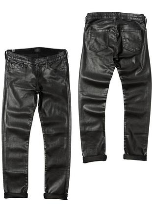 Citizen of humanity black leatherette coated 1443c-805 skinny jeans&nbsp;женские джинсы