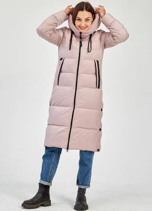 Женская зимняя удлиненная куртка пуховик 217/1 тм lidiasyle размеры 46, 50- 54