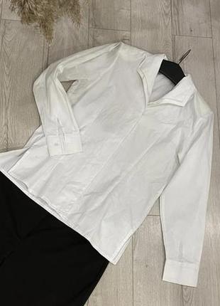 Стильная фирменная белая рубашка6 фото