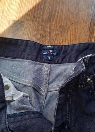 Синие джинсы штаны нафнаф с орнаментом4 фото