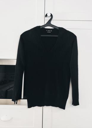 Черный кашемировый свитер, ддемпер от zara3 фото