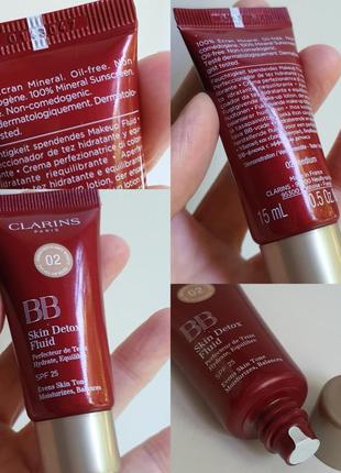 Вв-флюїд з ефектом детокса clarins bb skin detox fluid spf 253 фото