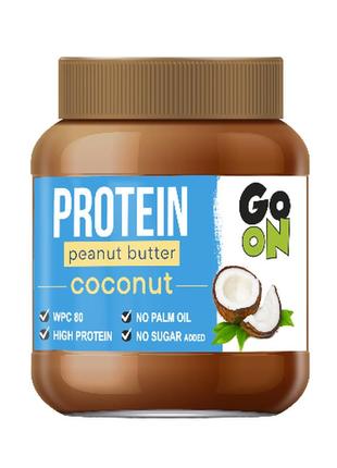 Арахисовая паста go on nutrition protein peanut butter 350 г кокос