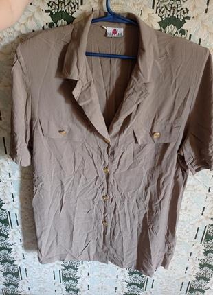 Рубашка из вискозы, блуза с металлическими пуговицами2 фото