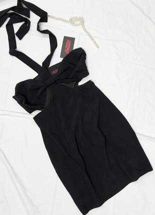 Misspap черное платье на завязках
