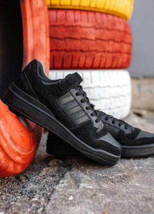 Мужские черные осенние кроссовки на липучках мужские демисезонные спортивные кроссовки adidas forum2 фото