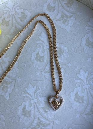 Ланцюжок з кулоном позолота