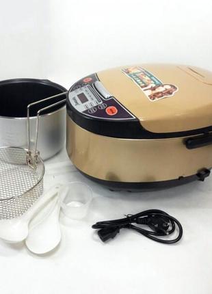 Мультиварка rainberg rb-6207 с фритюрницей, 12 программ, скороварка пароварка...