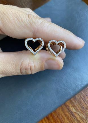 Сережки позолота