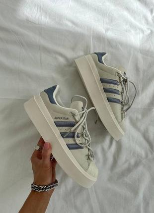 Кеди adidas superstar beige violet