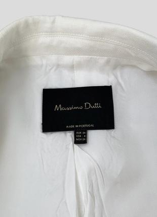 Льняной брючный костюм massimo dutti пиджак жакет брюки палаццо из льна8 фото