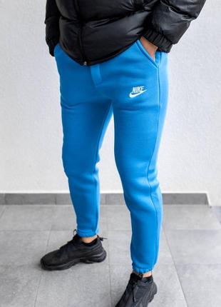 Мужские зимние спортивные штаны мужские спортивные зимние брюки с начесом nike2 фото