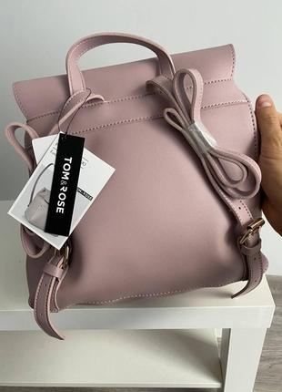 Женский кожаный портфель розовый/ рюкзак для города3 фото
