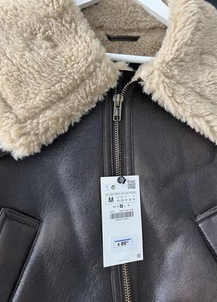 Zara дублянка коротка куртка, s/m4 фото