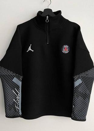 На флісі толстовка олимпийка олимпийка оверсайз чоловіча тостовка оверсайз jordan psg paris saint germain