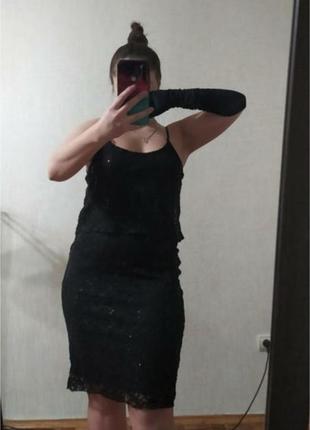 Чорна блискуча сукня в стилі гетсбі, одрі хепберн, 20х6 фото