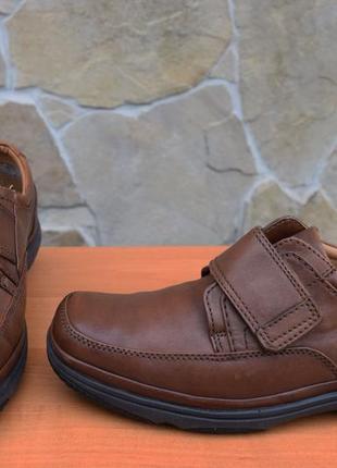 Легкие мужские туфли clarks flexugh (англия) кожа р.8(43)