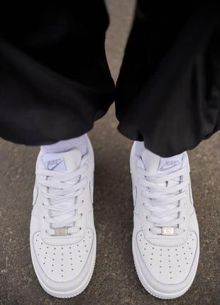 Nike air force 1 classic white унисекс4 фото