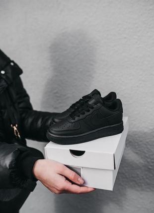 Детские кроссовки nike air force 1 black6 фото