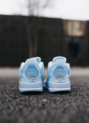 Детские кроссовки nike air jordan 4 off-white blue8 фото