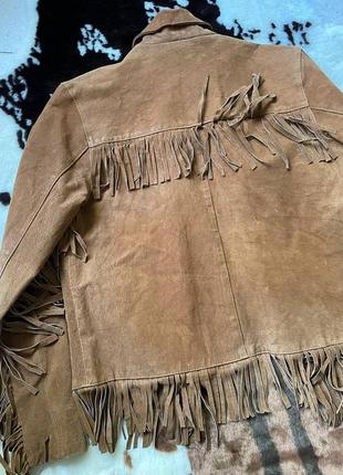Шикарна курточка шкіра-замша з бахромою, стиль кантрі western 🔥мегаактуальна🔥9 фото