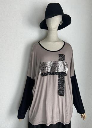 Вискоза,лонгслив,футболка с длинным рукавом,кофта,балта, большой размер,doris streich,3 фото
