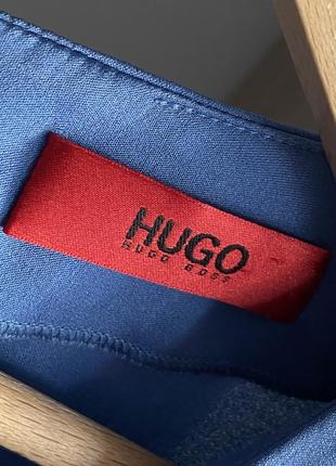Hugo boss синяя шелковая блуза2 фото