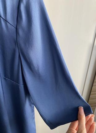 Hugo boss синяя шелковая блуза3 фото