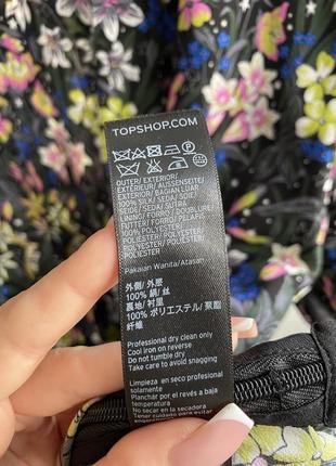 Topshop шелковая цветочная блуза5 фото