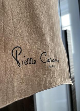 Pierre cardin бежева шовкова хустка платок шарф2 фото