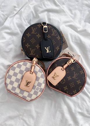 Маленька кругла жіноча сумка крос боді louis vuitton1 фото