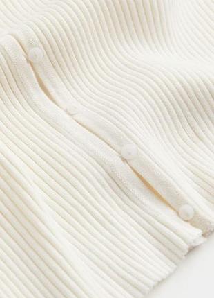 Білий топ кардинал в рубчик h&m 4