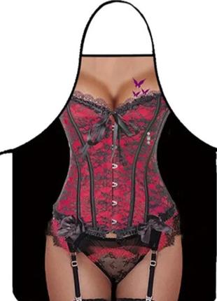 Фартух з приколом дівчина у воді 80 на 60 см різнобарвний