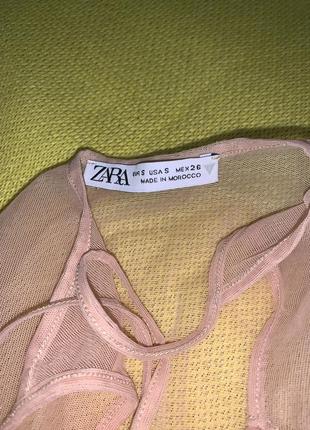 Манящий прозрачный боди zara со стразами4 фото