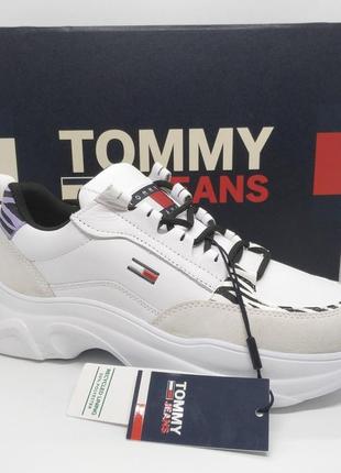 Шкіряні кросівки хайтопи tommy hilfiger оригінал