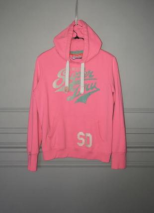 Яскрава кофта з капюшоном худі superdry