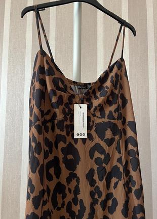1+1=3🎁 новое! платье в леопардовый принт boohoo 24рр (без пояса?4 фото