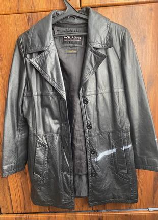 Шкіряна чорна  куртка, l, wilsons the leather expert