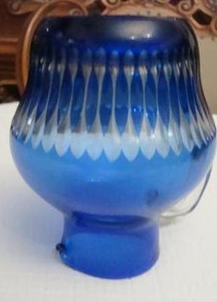 Кувшин кобальт цветное стекло ссср