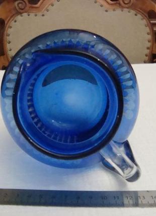 Кувшин кобальт цветное стекло ссср