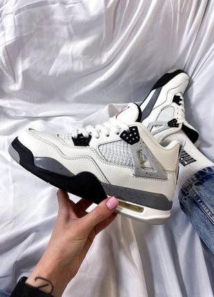 Женские nike air jordan 4 white cement