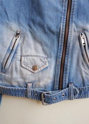 Женская джинсовая куртка косуха r-lupus veste diesel оригинал8 фото